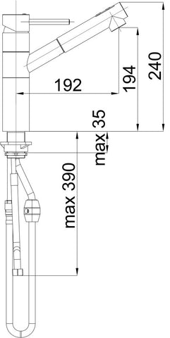 Unitas ARMATURA ZA KUHINJO - S TUŠEM Fresh f20