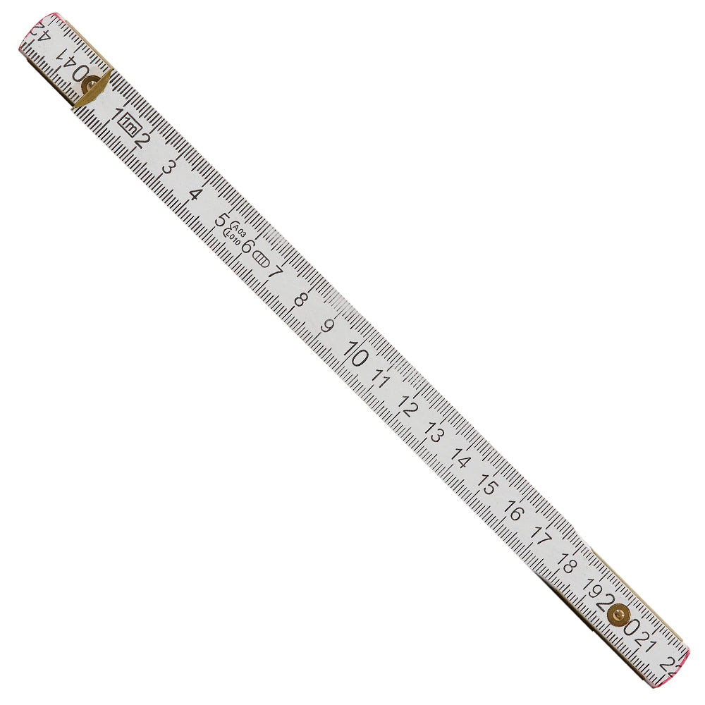 TOVARNA MERIL KOVINE METER LESEN ZLOŽLJIV Bel, plastificiran. 2 m