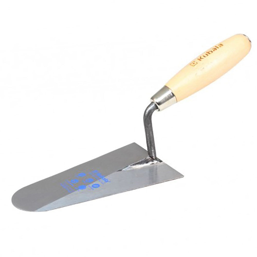 KUBALA ŽLICA ZIDARSKA VARJENA OKROGLA Lesen ročaj, raven vrat. 180 mm