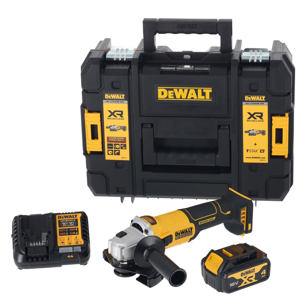 Brusilnik Kotni Akumulatorski Dewalt DCG407M1T 18 V, TSTAK Kovček