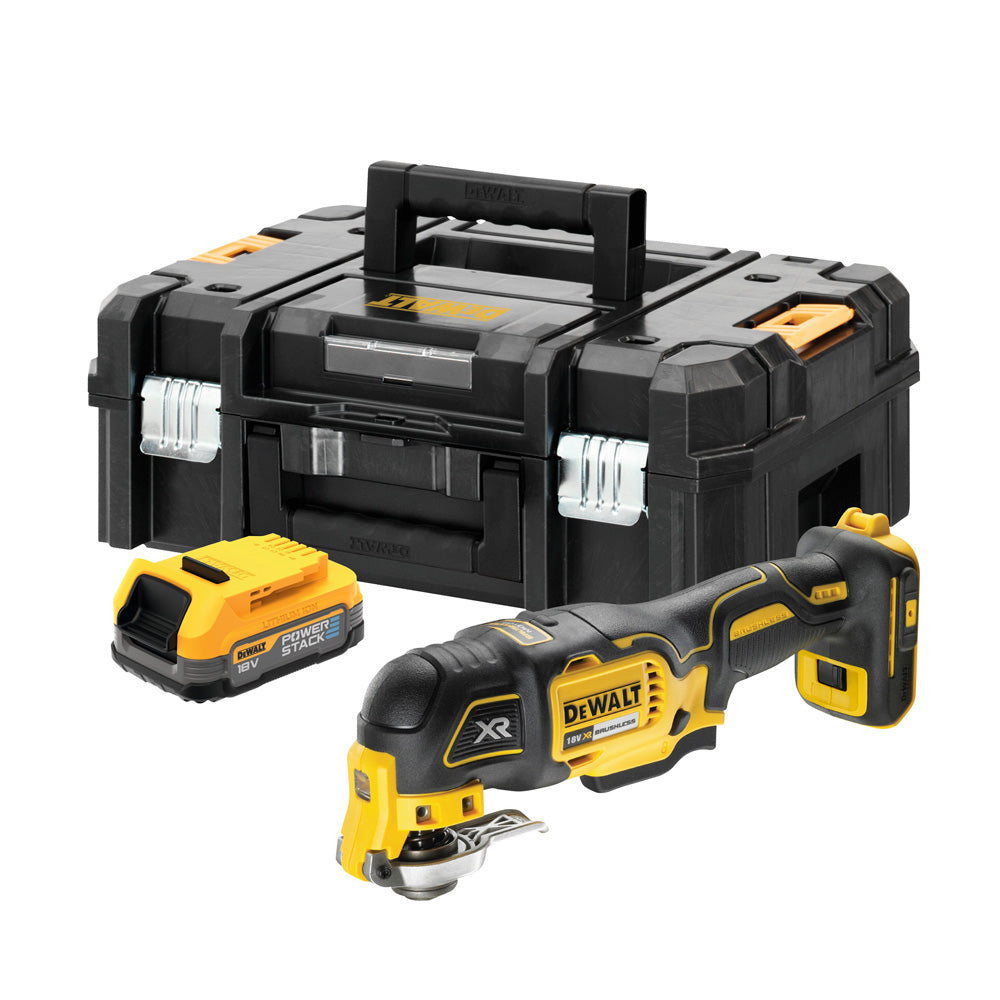 Multifunkcijsko Orodje Akumulatorsko Dewalt DCS356E1T 18 V, TSTAK Kovček