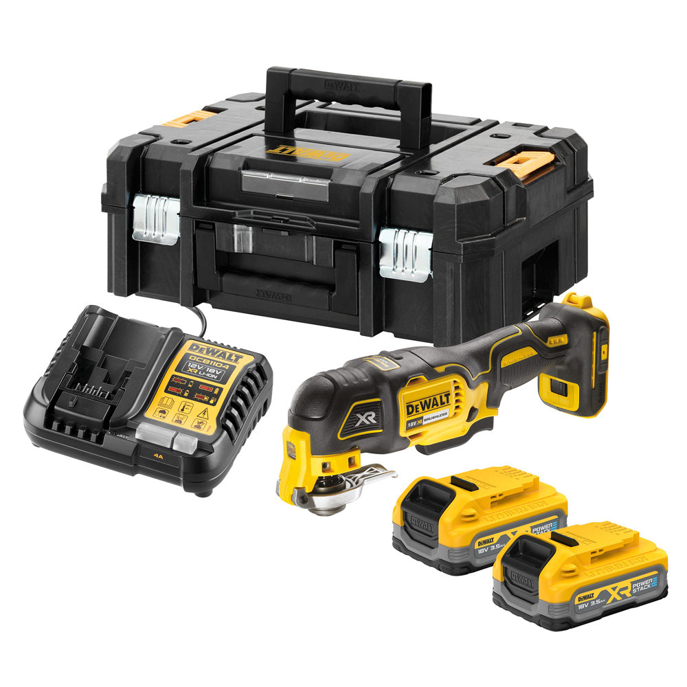 Multifunkcijsko Orodje Akumulatorsko Dewalt DCS356S2T 18 V, TSTAK Kovček
