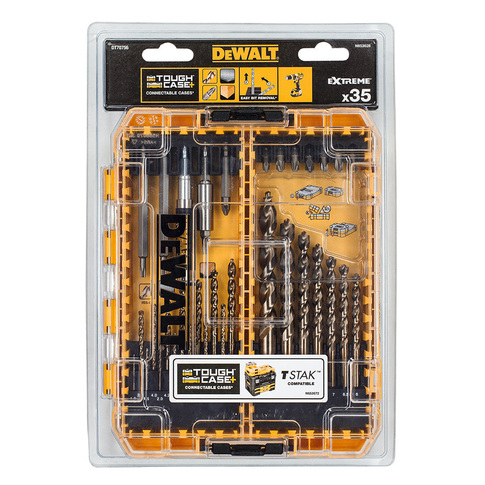 DEWALT GARNITURA SVEDROV IN NASTAVKOV ZA KOVINO DEWALT DT70756, HSS-G, v PVC embalaži. 35 kos, za kovino (DT70756)