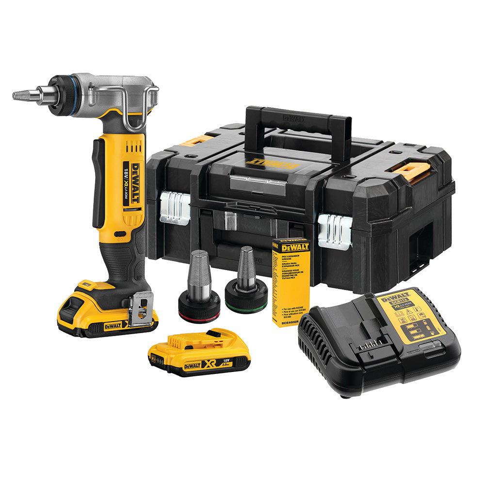 DEWALT ORODJE ZA RAZŠIRJANJE PLASTIČNIH CEVI DEWALT DCE400D2, 18V, z 2 bat. in poln. 16/20/25mm (DCE400D2)