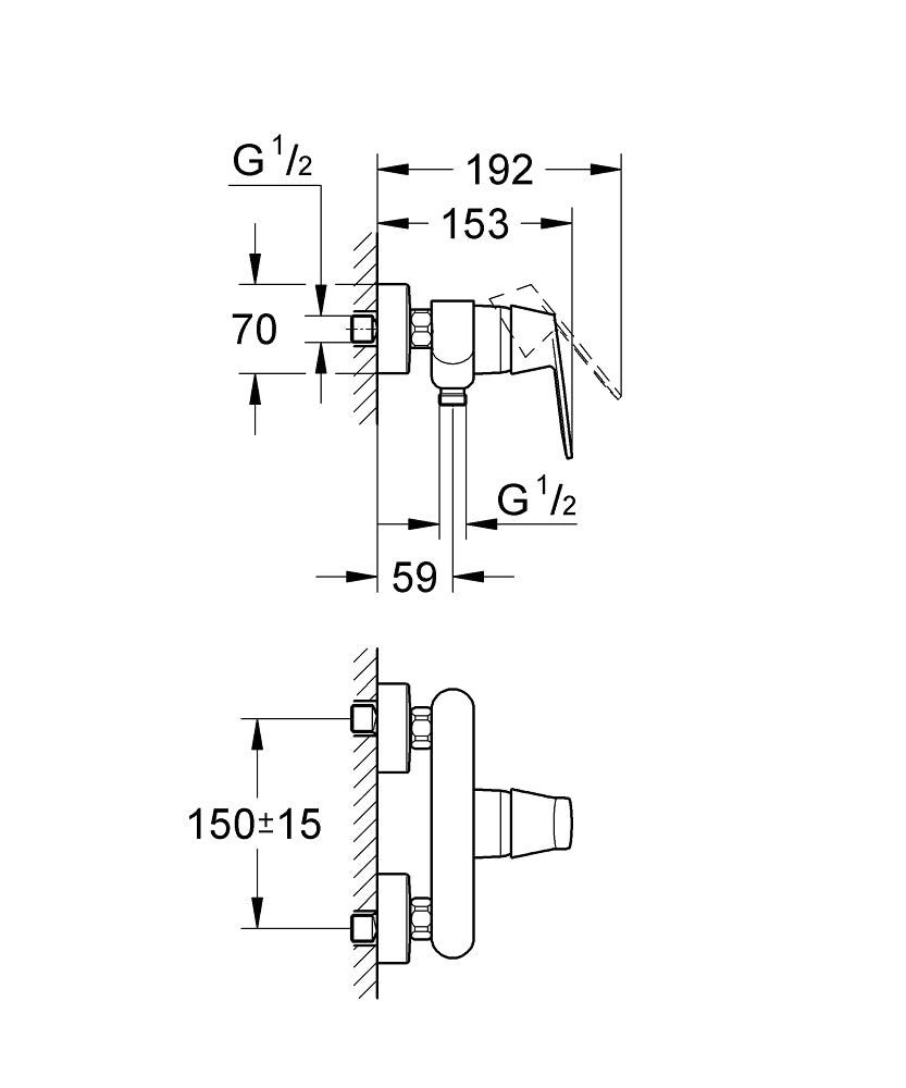 PIPA GROHE EUROSMART COSMO. ZA TUŠ 32837 000