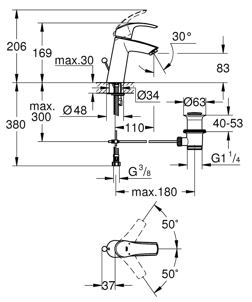 PIPA GROHE EUROSMART ZA UMIV. M 23322 001