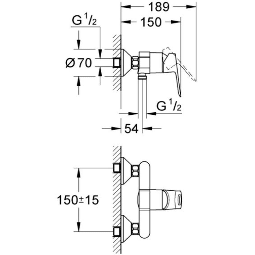 PIPA GROHE BAULOOP ZA TUŠ 23340 000