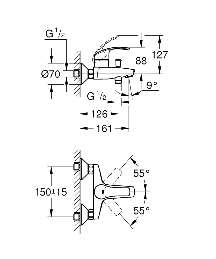 PIPA GROHE  EUROSMART ZA KAD 33300 002
