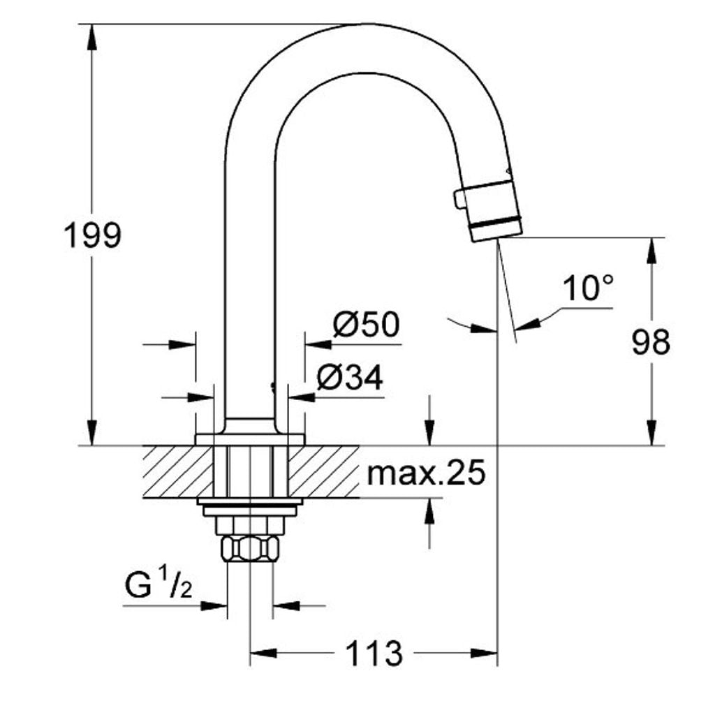 PIPA GROHE UNIVERZALNA 20201 000