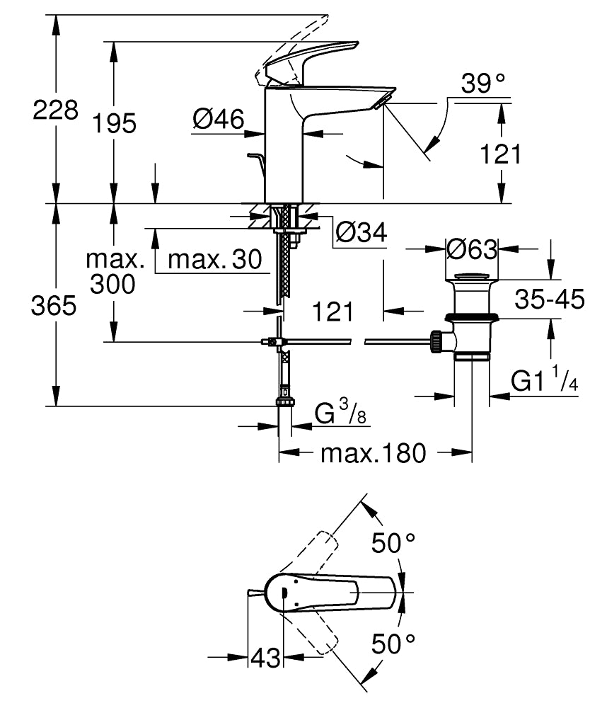 PIPA GROHE EUROSMART ZA UMIV. M 23322 003