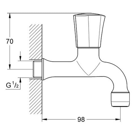PIPA GROHE COSTA L STENSKA HLAD VODA 30098 001