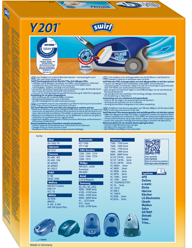 Swirl vrečke za sesalec Y201