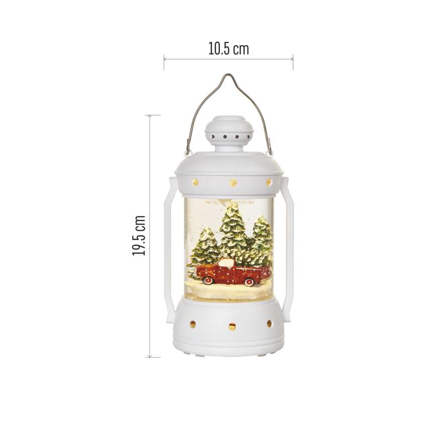 LED božična laterna, 19,5 cm, 3x AA, notranja, topla bela, časovnik