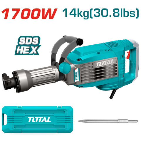 Električno kladivo za rušenje 1700W, SDS Hex 30mm/1900bpm /50J/ INDUSTRIAL (TH217068) TOTAL