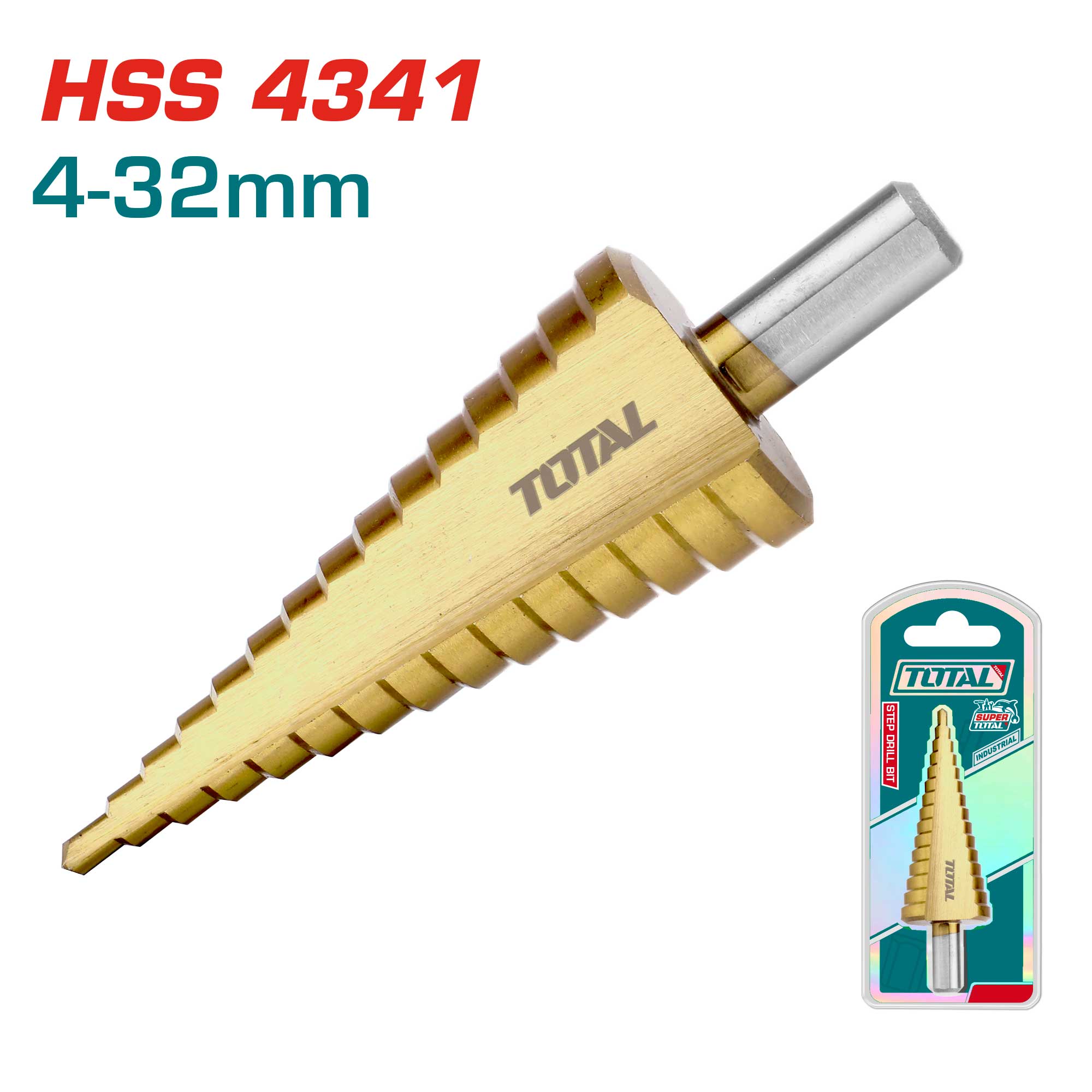 Stopenjski sveder 4-32 mm HSS 4341 INDUSTRIAL (TAC43201) TOTAL
