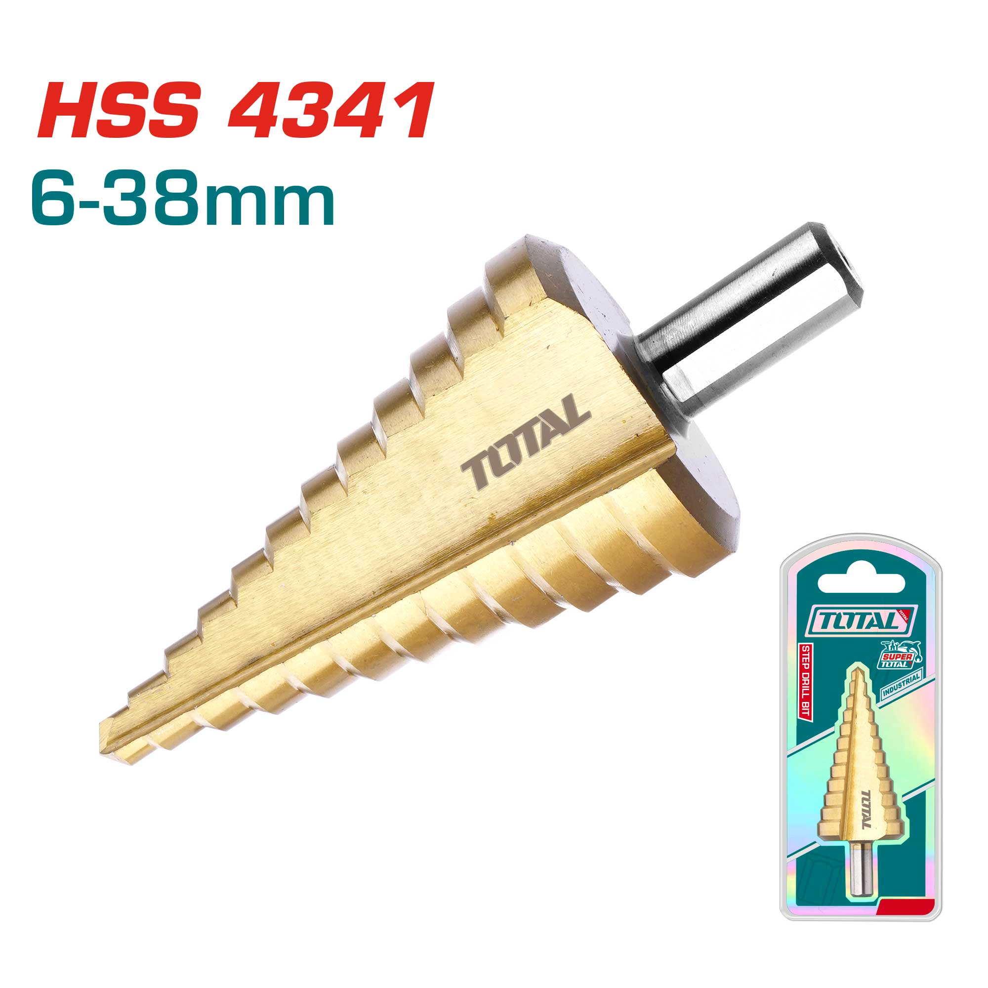 Stopenjski sveder 6-38 mm HSS 4341 INDUSTRIAL (TAC7563801) TOTAL