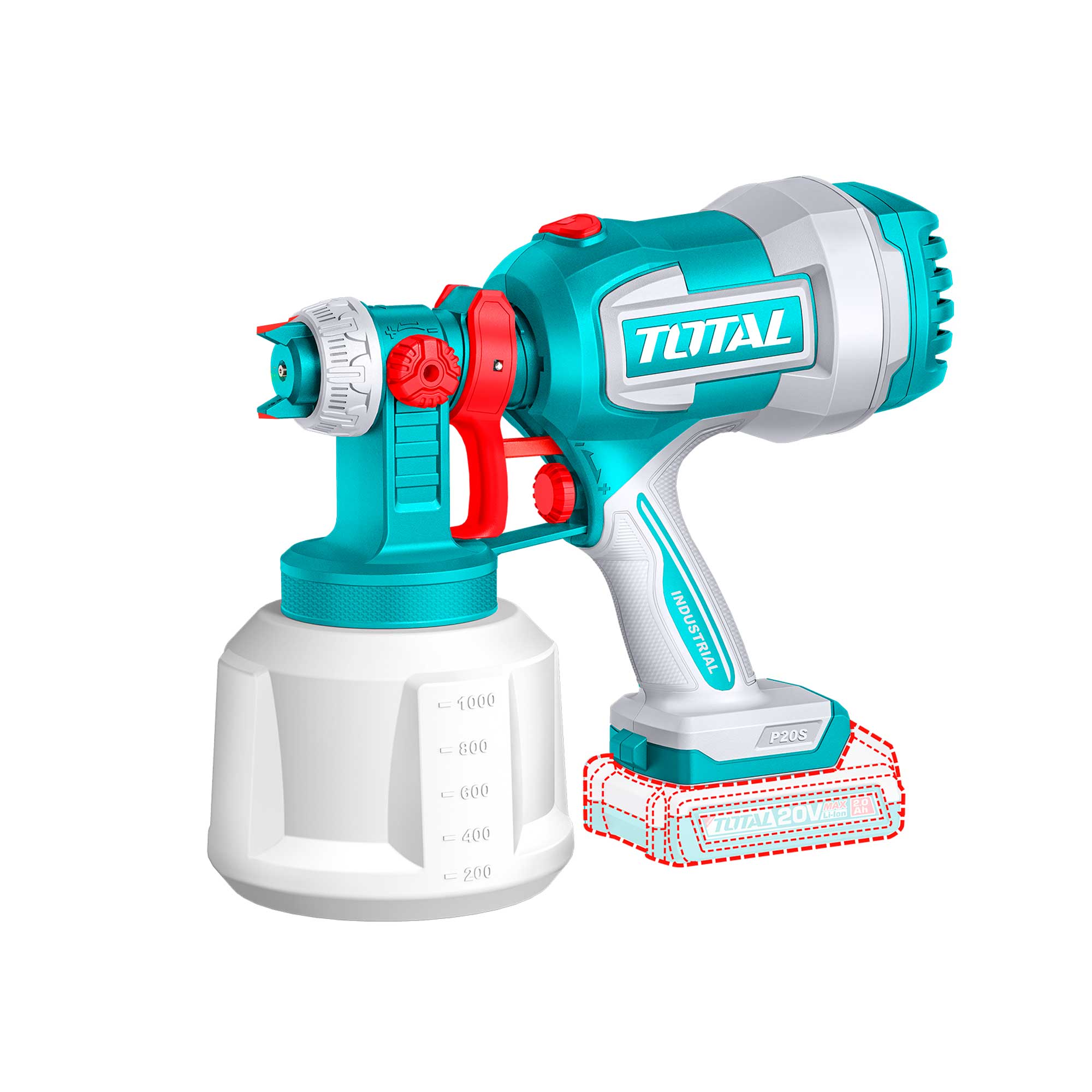 Akumulatorska razpršilna pištola 120Din-s/800ml/min /P20S (Brez baterije) (TSGLI2004)