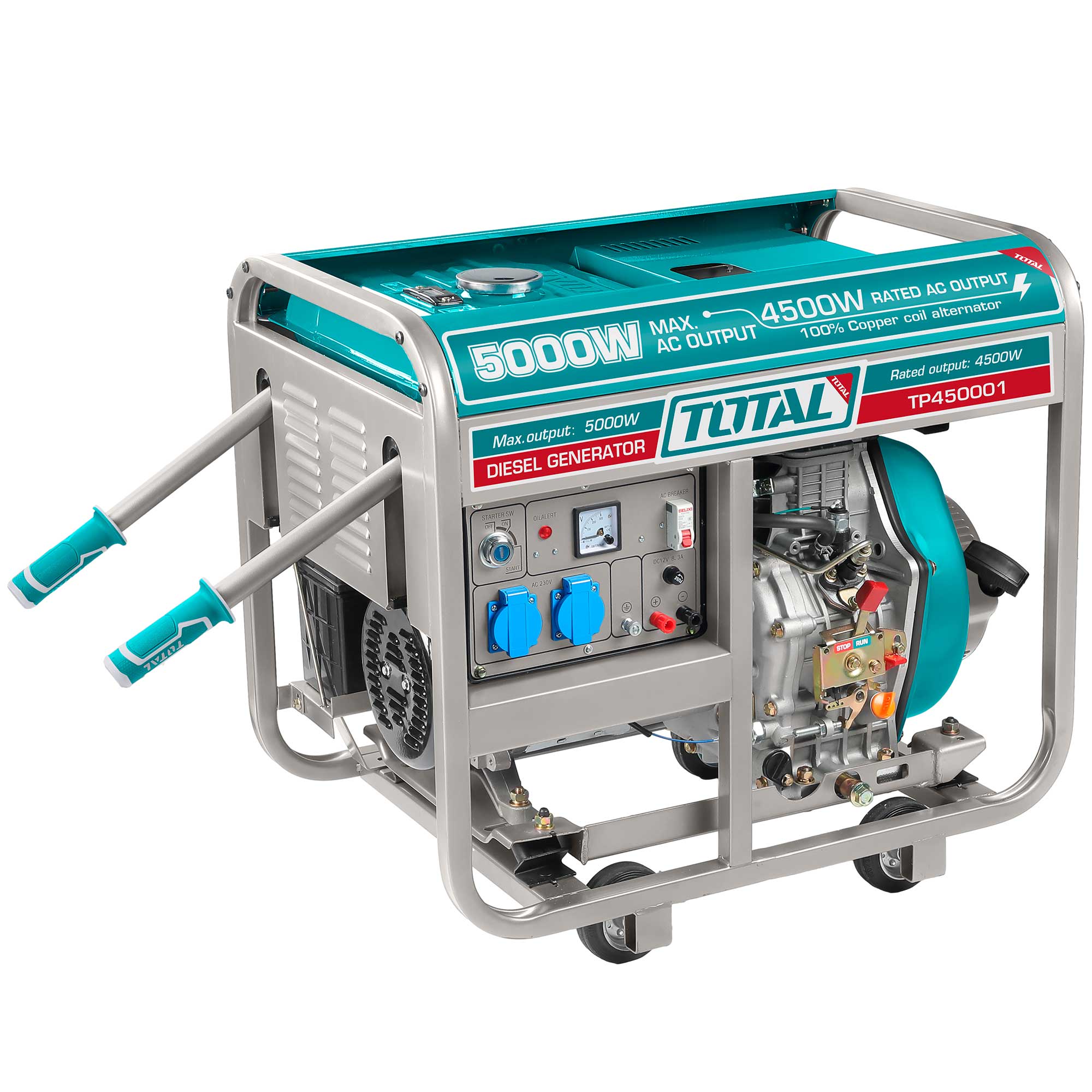 Dizelski generator 5kW, 220V / 15L/9hp/3000rpm (TP450001)