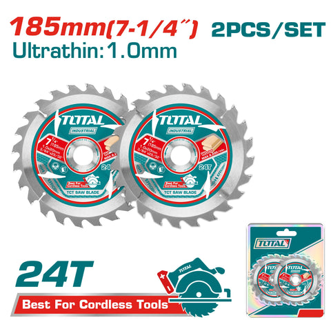 Set ultra tankih listov za žago TCT, 185mm /2pcs/ INDUSTRIAL (TAC2331853) TOTAL