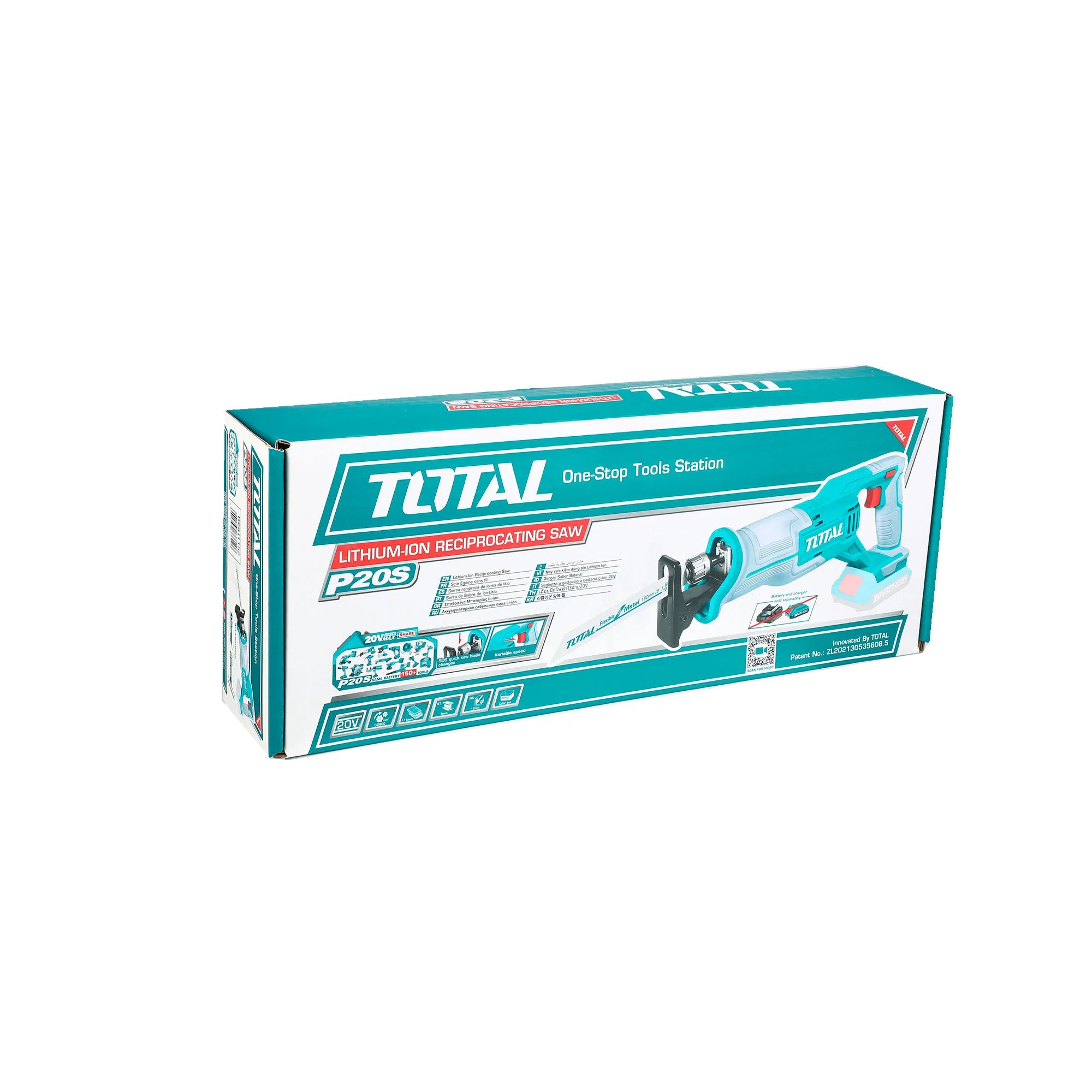 Akumulatorska sabljasta žaga 2800rpm/20V/2.0Ah-7.5Ah/P20S (Brez baterije) (TRSLI1152) Total