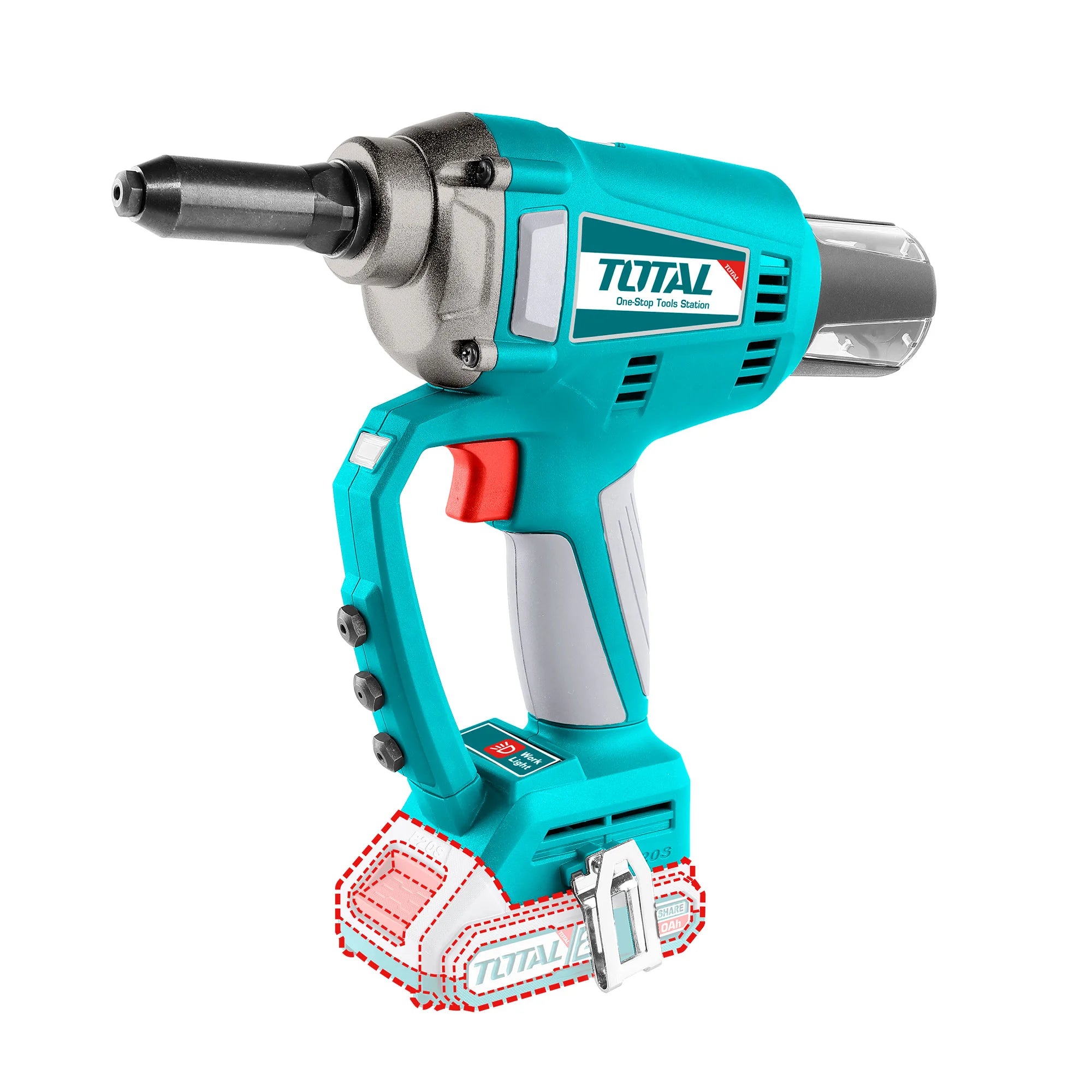 Akumulatorsko orodje za kovičenje 20V/20kN/25mm/P20S/ INDUSTRIAL (Brez baterije) (TRTLI2005) TOTAL
