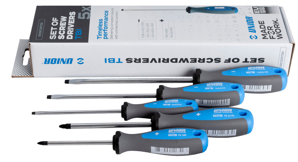 Unior izvijači ploščati križni TBI Art.609CS5TBI 3x PL/2x PZ (611987)