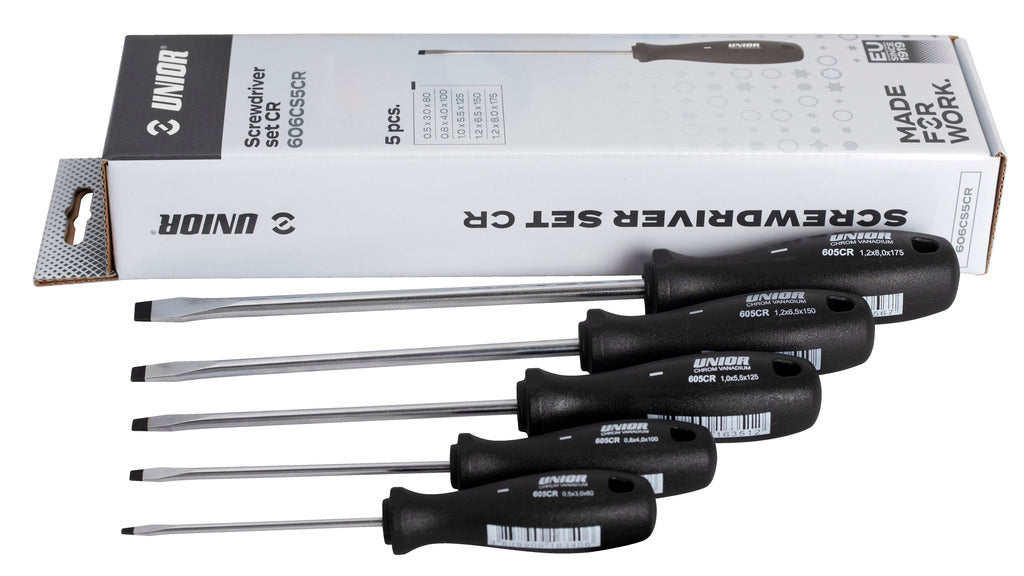 Unior izvijači ploščati CR Art.606CS5CR 5x PL (617017)