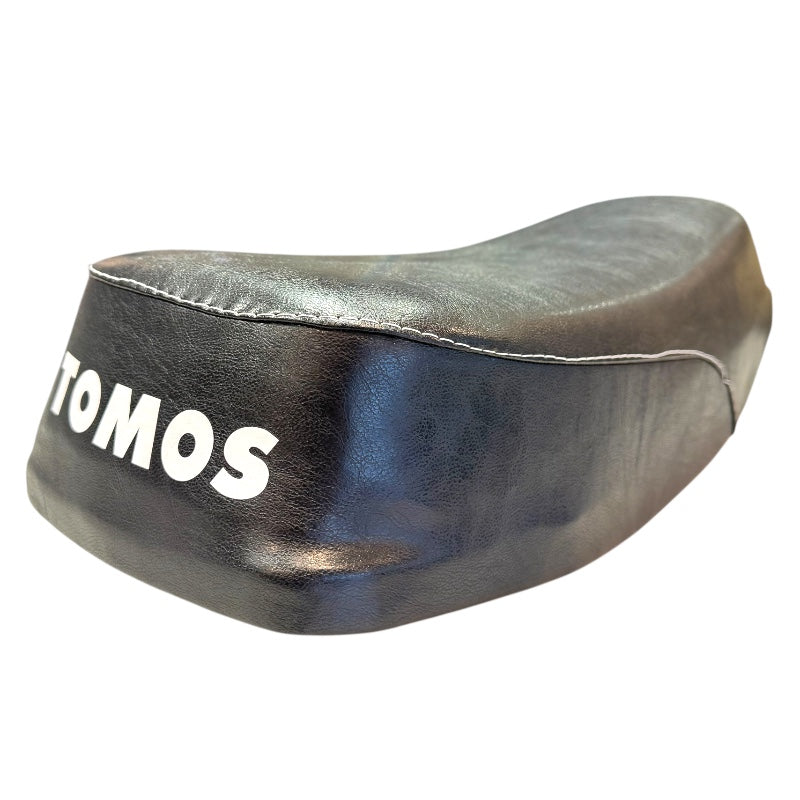 Sedež za Tomos beli šivi z napisom Tomos | A3, A35, Apn6