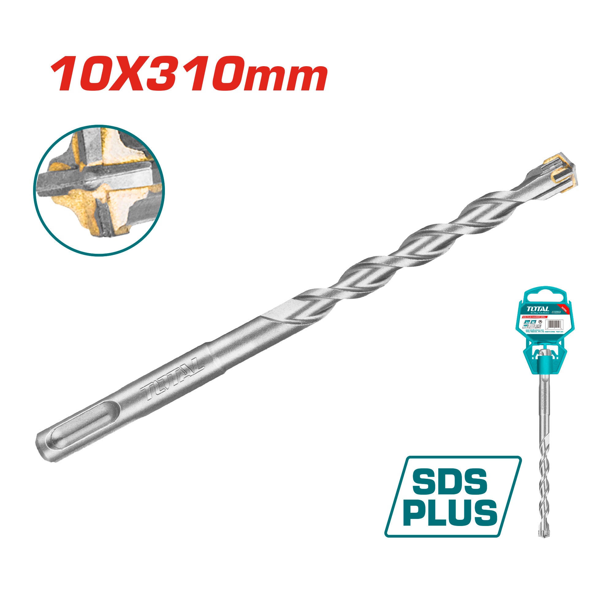 SDS plus sveder 10x310mm /križna konica /INDUSTRIAL (TAC311005C) TOTAL