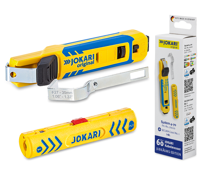 JOKARI Jubilejni komplet kabelski nož 4-70 + Coaxi No. 1 (J70001)