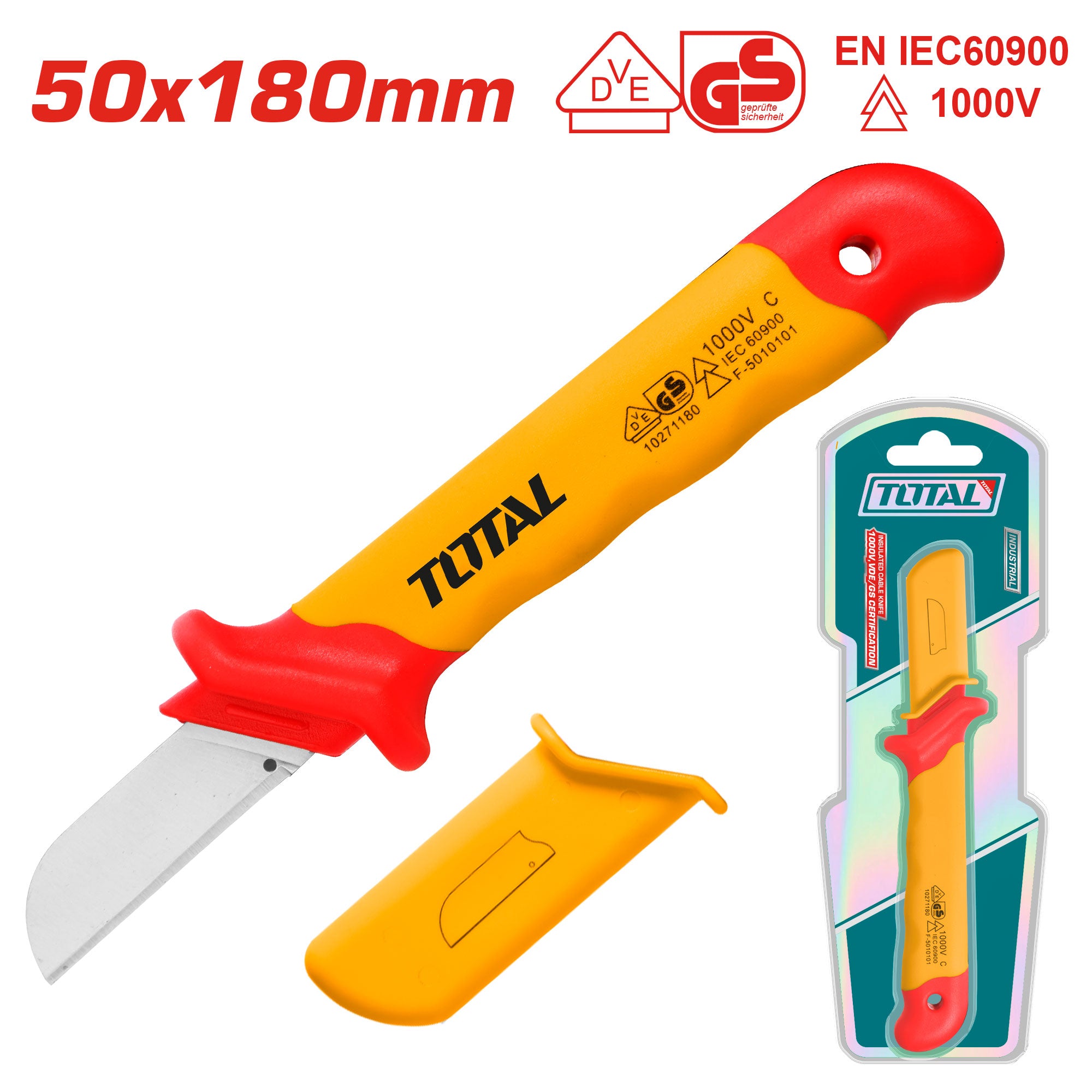 Izolirani nož za odstranjevanje kabla 180mm / INDUSTRIAL (THICK1801) TOTAL