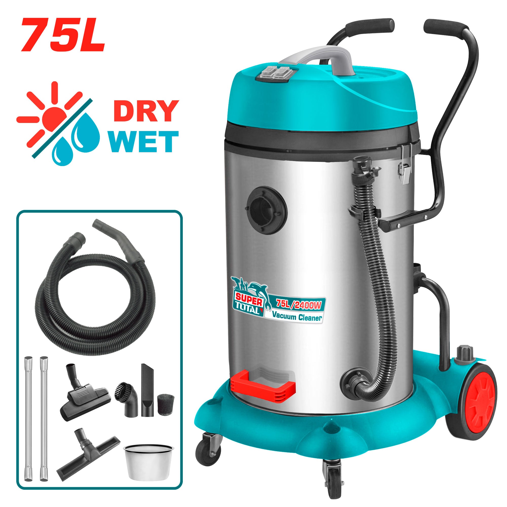 Sesalnik 75L/2400W INDUSTRIAL (TVC24751) TOTAL