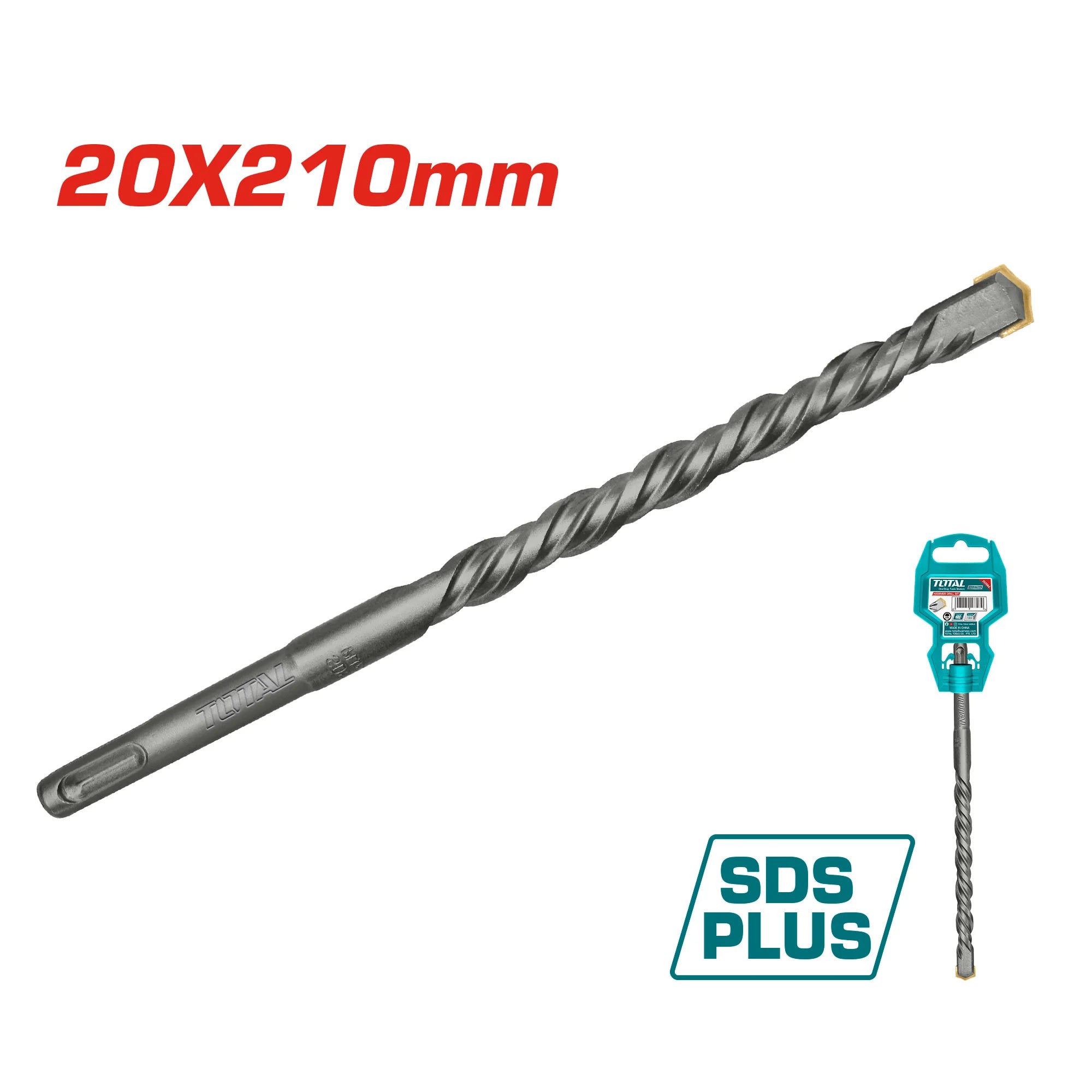 SDS plus vrtalno kladivo 20x210mm, INDUSTRIAL (TAC312002) TOTAL
