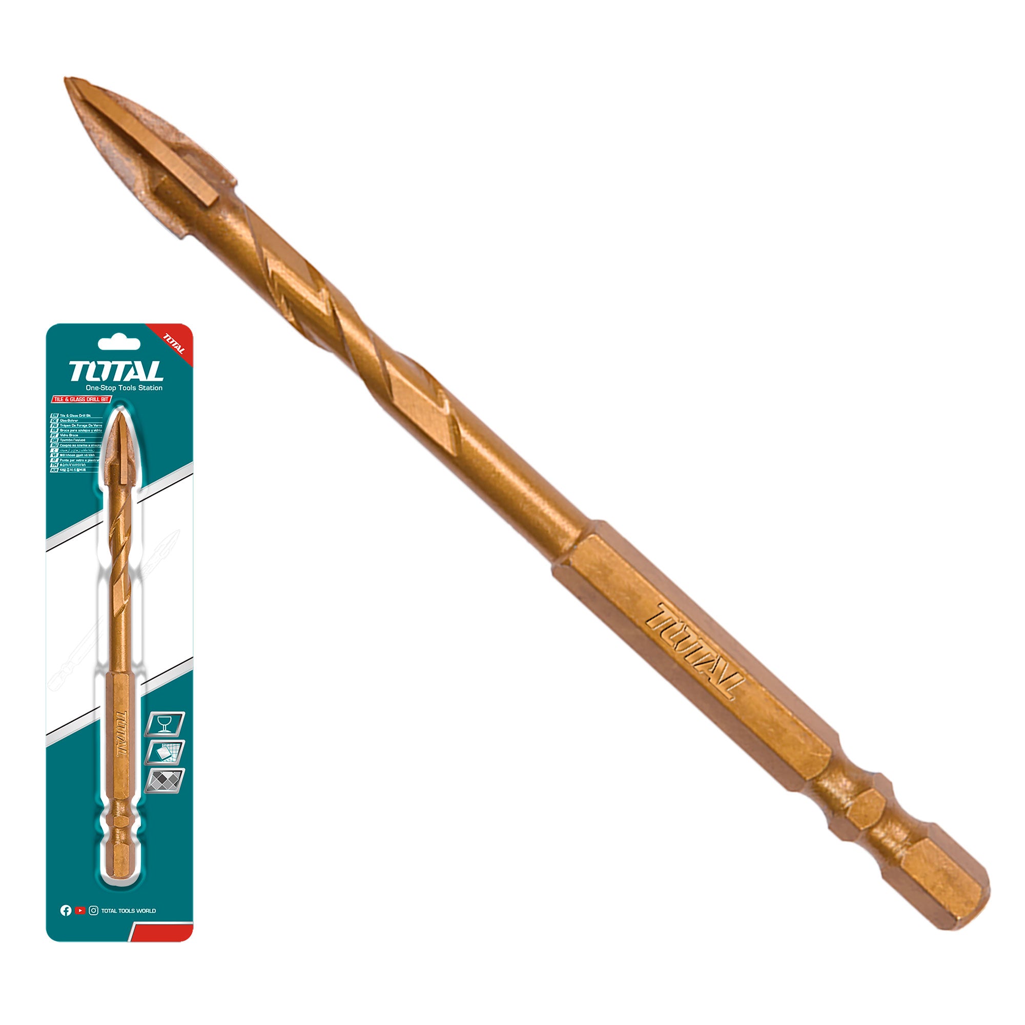 HEX Sveder za steklo, keramiko, ploščice 6x74mm /IND (TACG210612) TOTAL