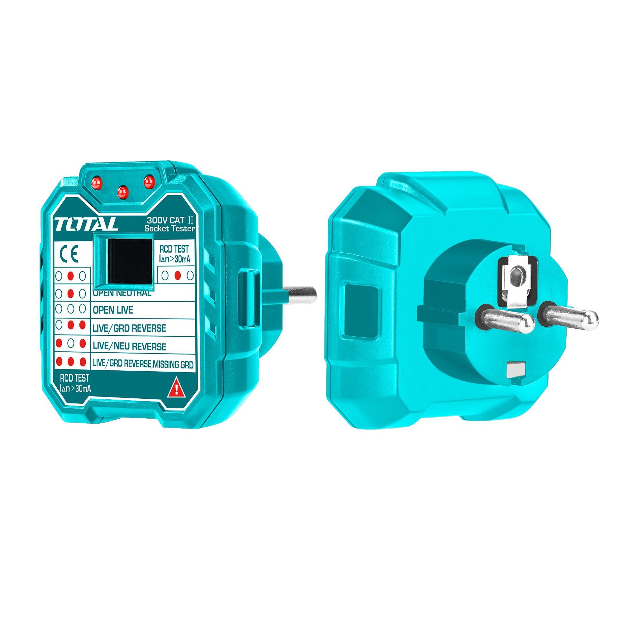 Tester vtičnic VDE / 30mA  (TESST30002) TOTAL