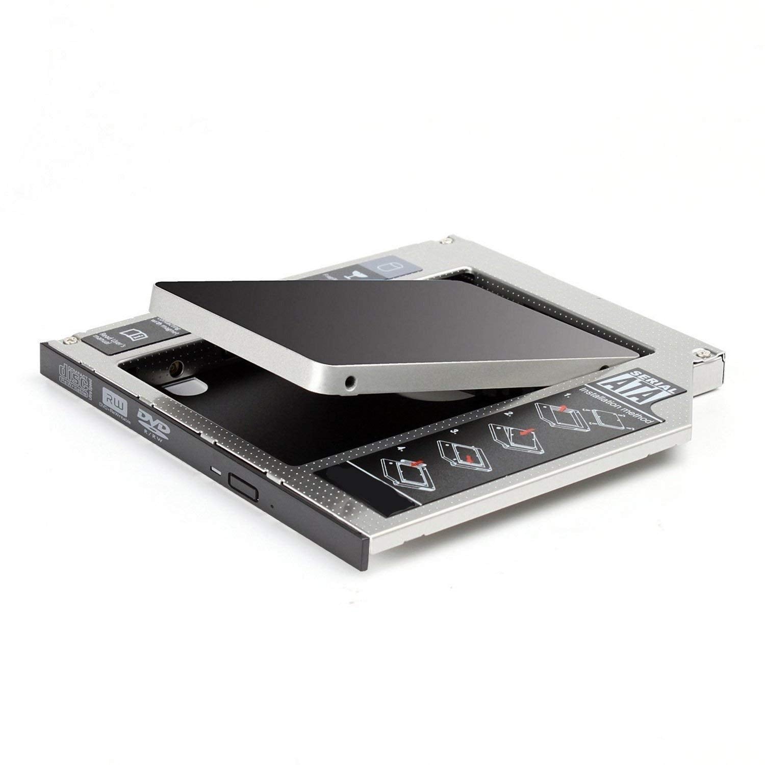 Adapter za SSD/HDD v 9,5mm DVD režo, SATA3, aluminij, Ewent EW7003