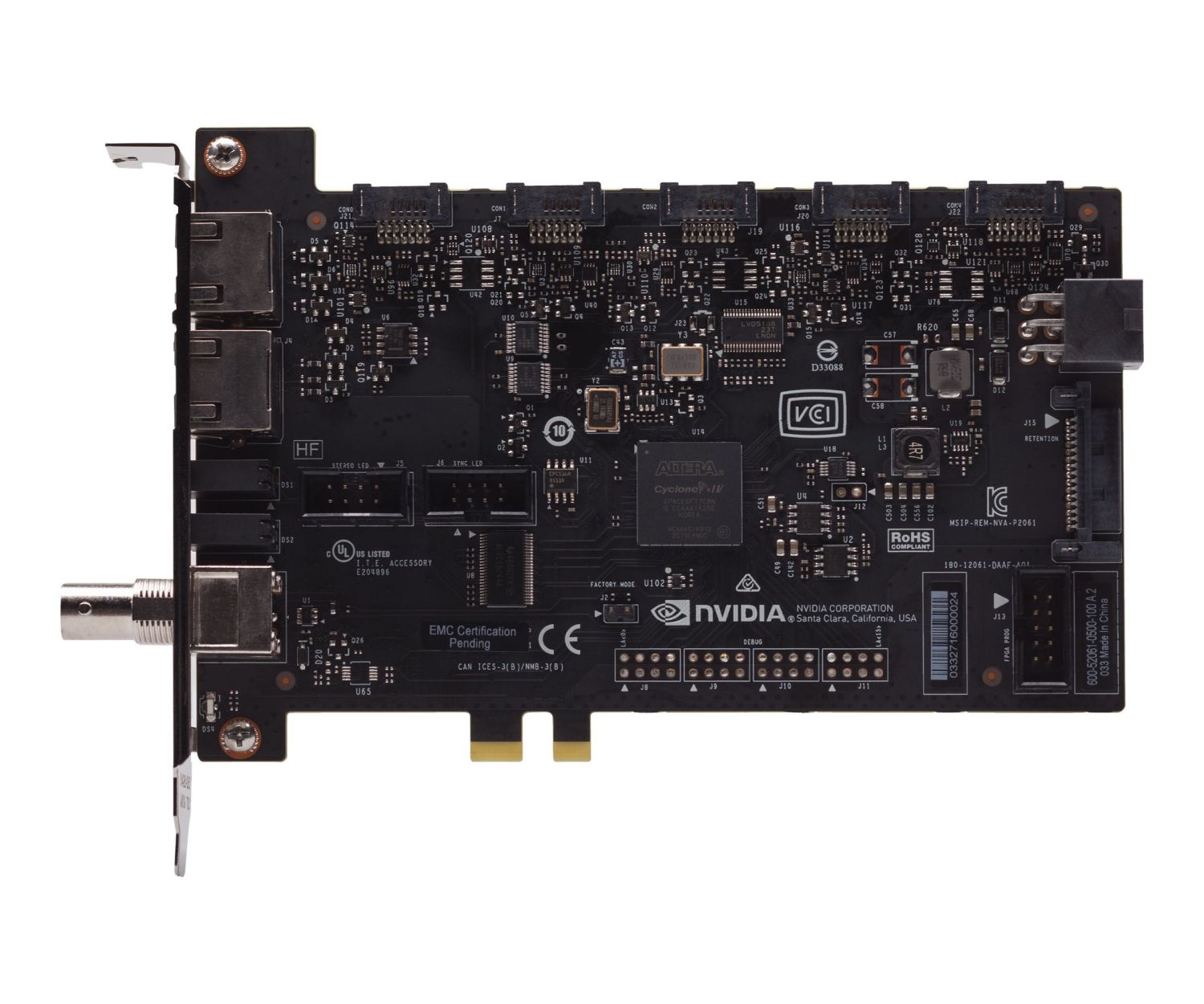 VGA NVIDIA RTX PRO SYNC Board, PCIe, 2x RJ45 1x BNC, PNY