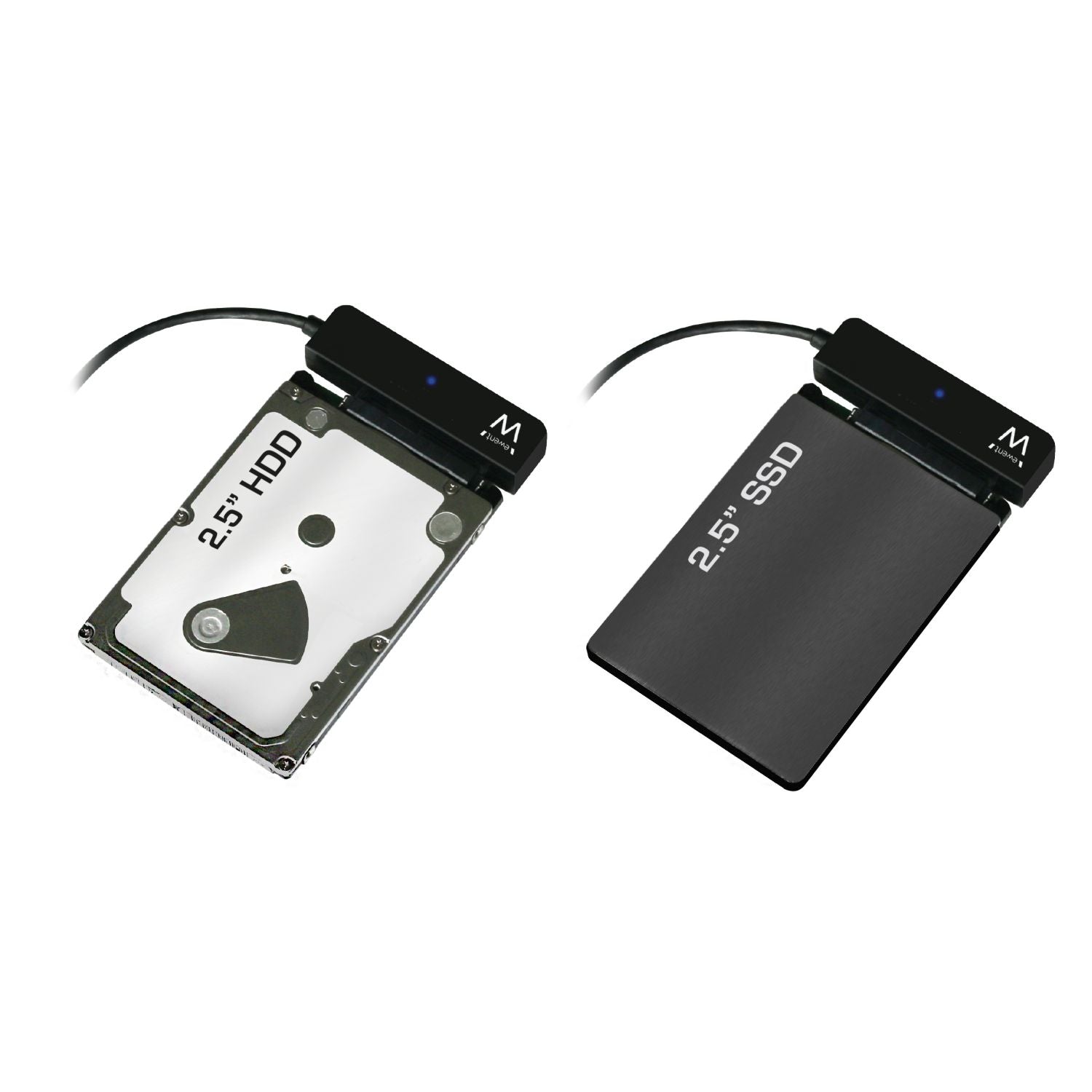 Adapter USB-C 3.1 Gen1 v SATA, za 2.5" SSD/HDD, črn, Ewent EW7075