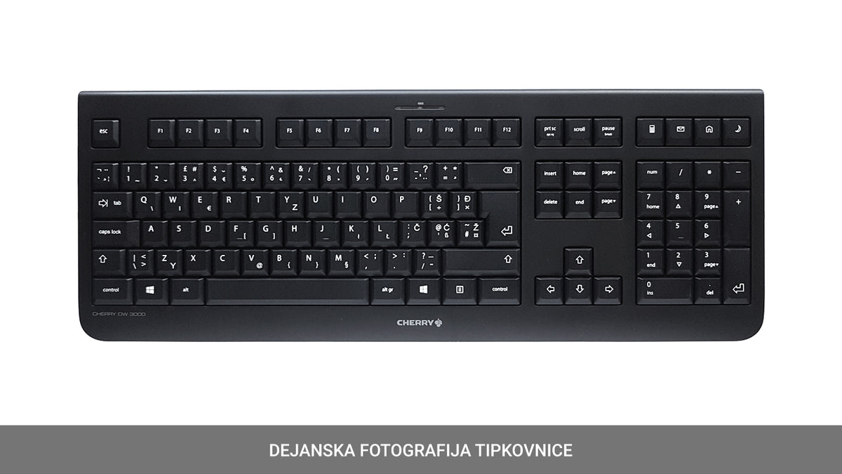 Tipkovnica in miška Cherry DW 3000 Wireless, črna, USB, SLO g.