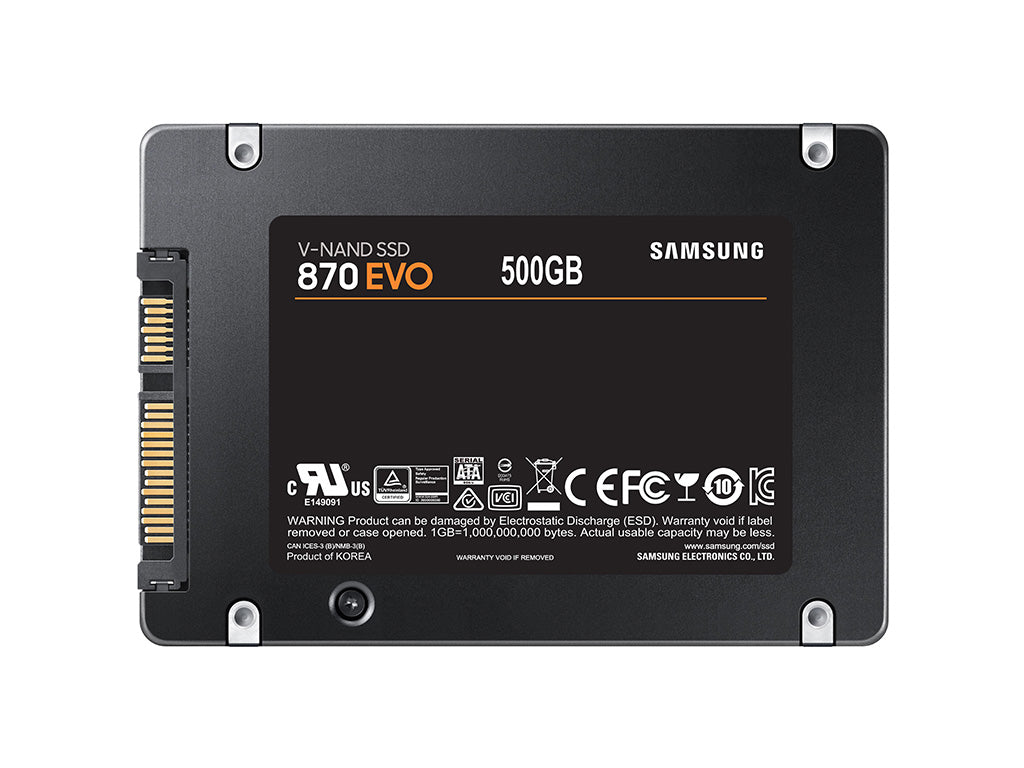 SSD 500GB 2.5" SATA3 V-NAND TLC 7mm, Samsung 870 EVO (MZ-77E500B/EU)