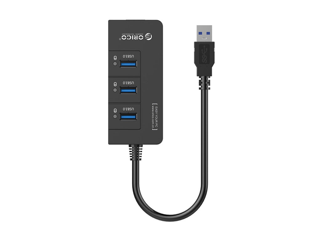 Priključna postaja USB 3.0, 3x USB-A, RJ45 Ethernet, črna, ORICO HR01-U3