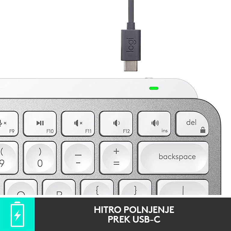 Tipkovnica Logitech MX Keys Mini, bela, SLO g.