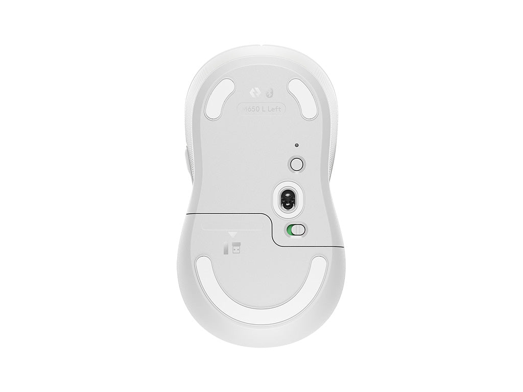 Miška Logitech Signature M650, velikost L, Bluetooth, LEFT, bela