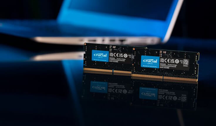 RAM SODIMM DDR5 32GB PC5-38400 4800MT/s CL40 1.1V Crucial