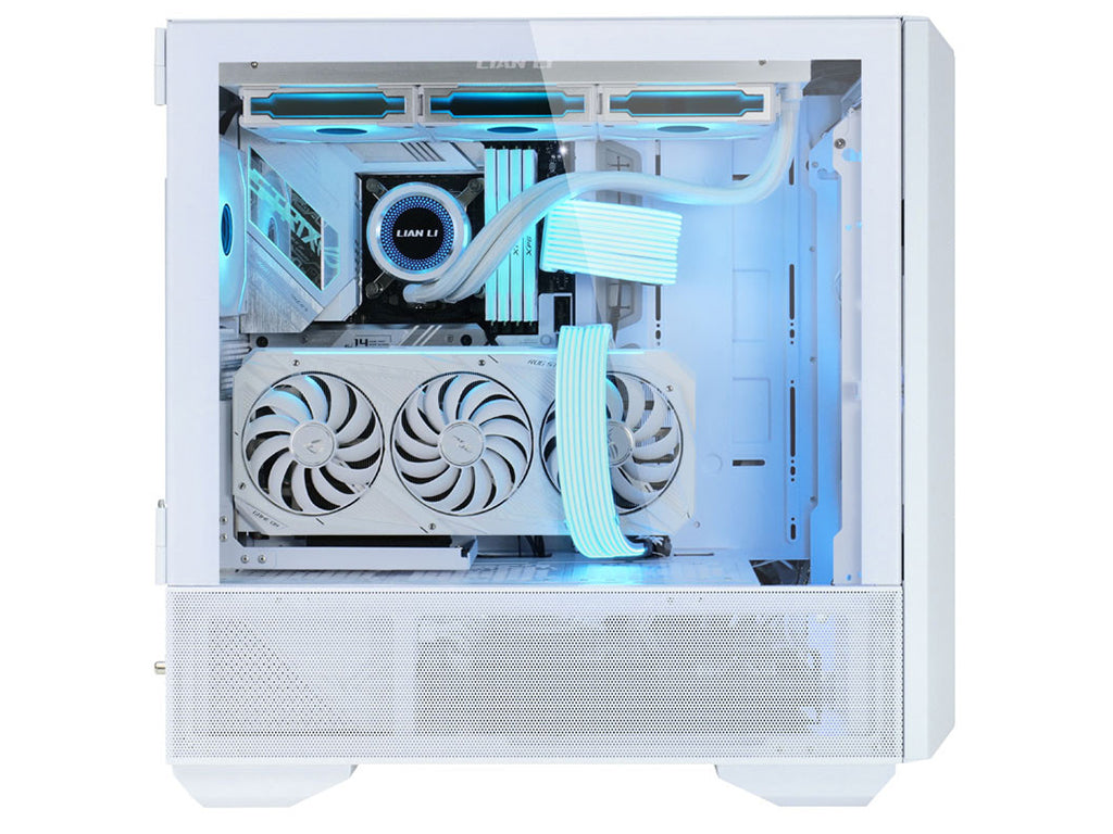 Računalniško ohišje ATX Lian Li LANCOOL III Mesh Midi-Tower, kaljeno steklo, belo
