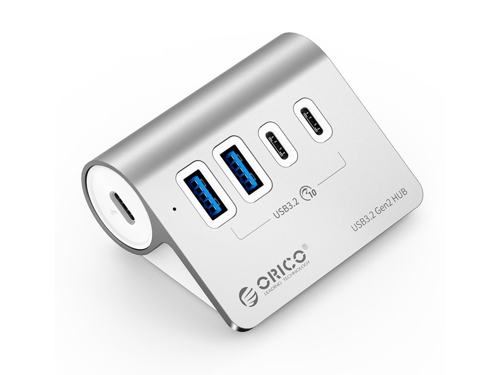 USB-C hub s 4 vhodi, 2x USB-A, 2x USB-C, USB 3.2 Gen2, 10 Gbps, ALU, ORICO M3CU2-G2