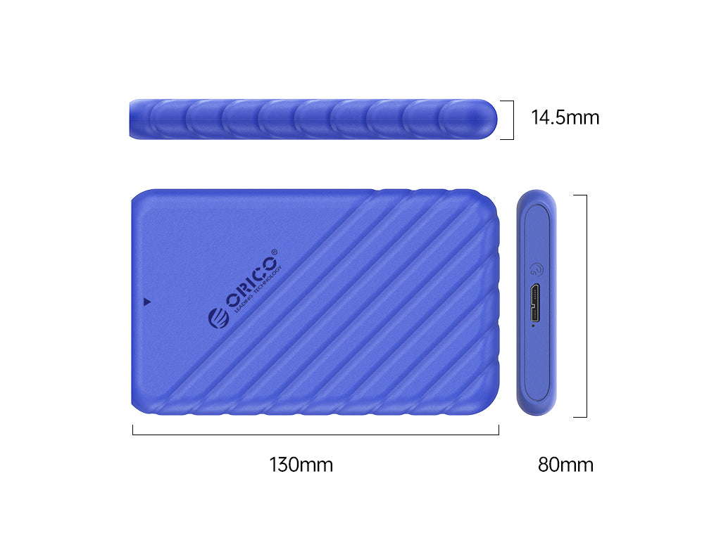 Zunanje ohišje za 2,5'' HDD/SSD, USB 3.0 v SATA3, tool-free, modro, ORICO 25PW1-U3