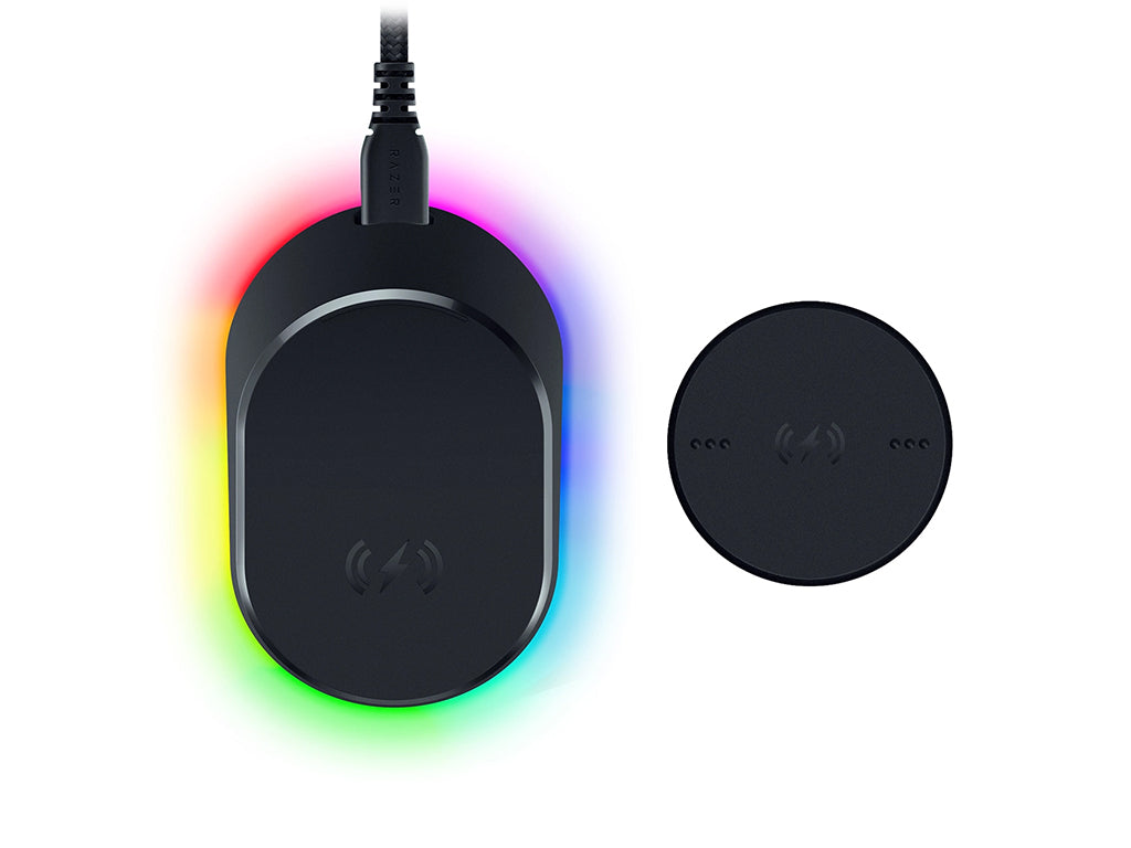 Polnilna postaja Razer Mouse Dock Pro s polnilnim ploščkom