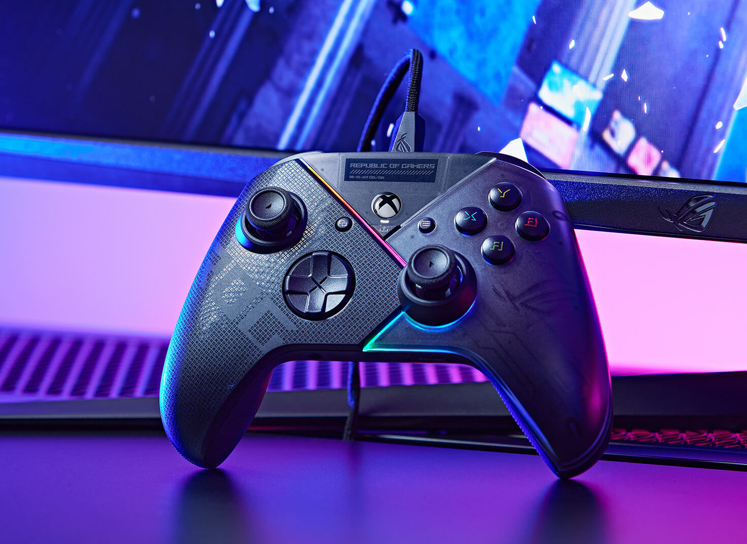 Igralni plošček ASUS ROG Raikiri, Xbox One/X/S, PC, črn