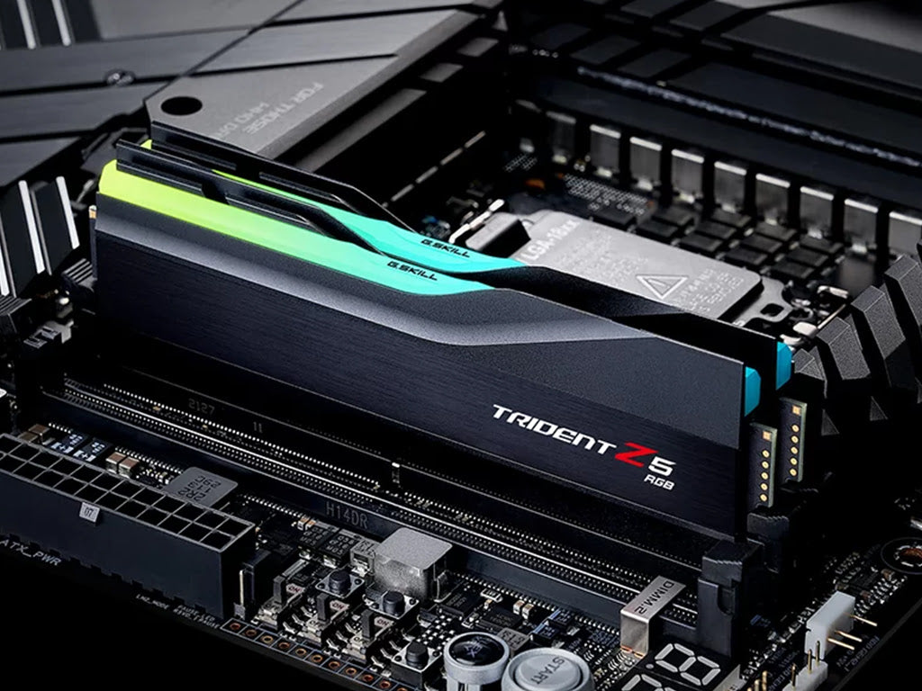 RAM DDR5 32GB Kit (2x 16GB) PC5-60800 7600 MT/s CL36 1.40V, G.SKILL Trident Z5 RGB, Intel XMP